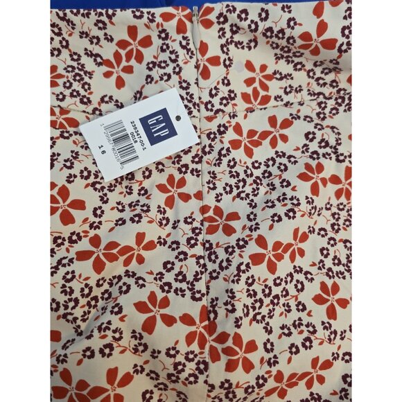 GAP Women's Skirt Size 16 Pink Floral Pencil Side Slits Pockets Skirt - Picture 8 of 9
